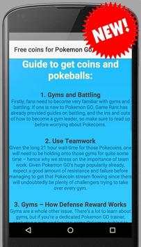 Free coins for Pokemon Go screenshot 1