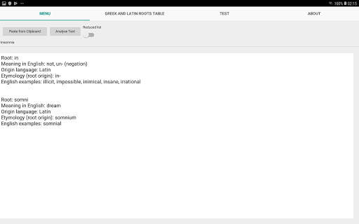 Greek and Latin roots finder screenshot 10