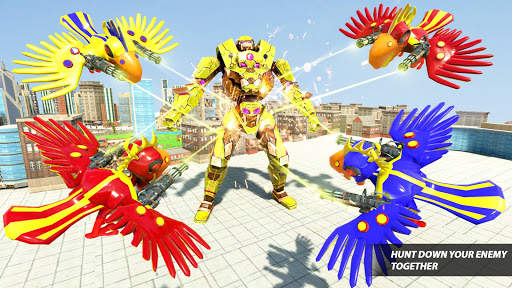 Parrot Robot Transforme: Robot Bike Games स्क्रीनशॉट 6