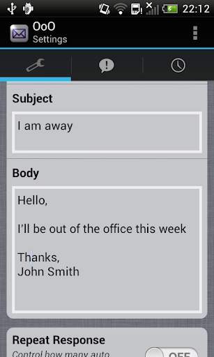 Email AutoReply OoO Lite screenshot 2
