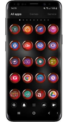 Theme Launcher - Orb Red Icon Changer Free Round screenshot 8
