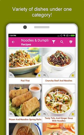 400  Noodles & Dumpling Recipes Offline, Foods screenshot 13