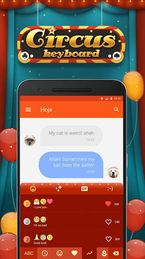 Red Joker Emoji Keyboard Theme screenshot 3