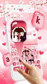Cute Couple Love Keyboard Theme screenshot 2