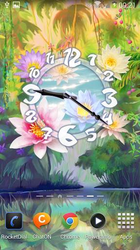 Sacred Flower Clock Widget 2 تصوير الشاشة