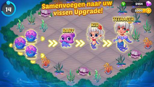Merge Mermaids-magic puzzles screenshot 3