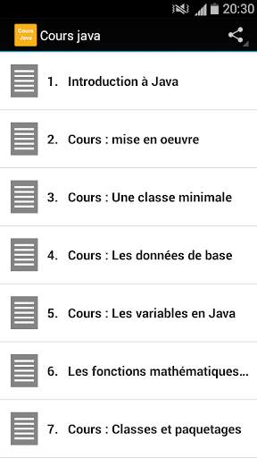 Cours java screenshot 1