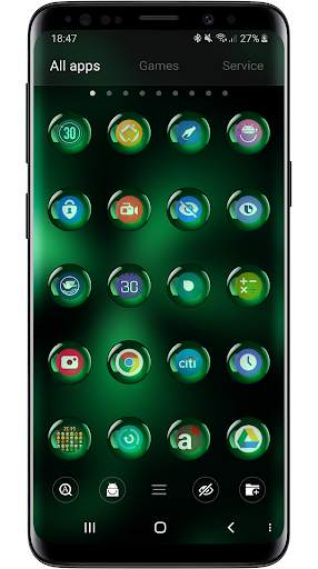Theme Launcher - Spheres Green screenshot 2