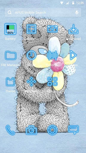 Lovely teddy bear theme screenshot 2