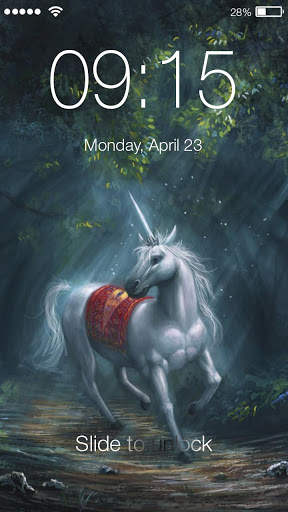 Unicorn Fantaisie Screen Lock screenshot 1