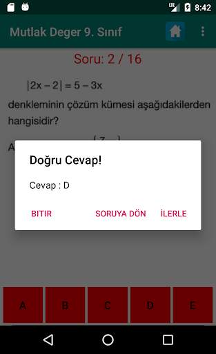 Mutlak Değer 9. Sınıf Matematik Konu Anlatımı Test screenshot 8