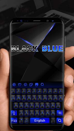 Black Blue Keyboard Theme screenshot 2