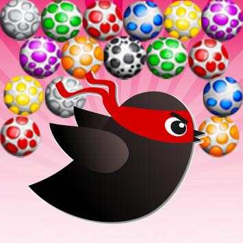 Ninja Birds Bubble Shooter screenshot 1
