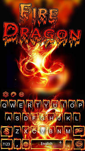 Flaming Fire Dragon Keyboard screenshot 2