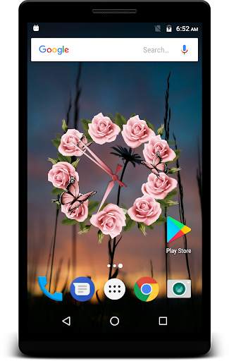 Rose Clock Live Wallpaper screenshot 3