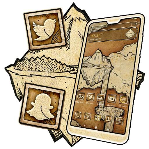 Mountain Sketch Launcher Theme 1.0