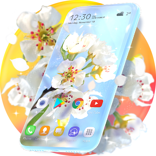 Spring Blossom Live Wallpaper &amp; Animated Keyboard icon