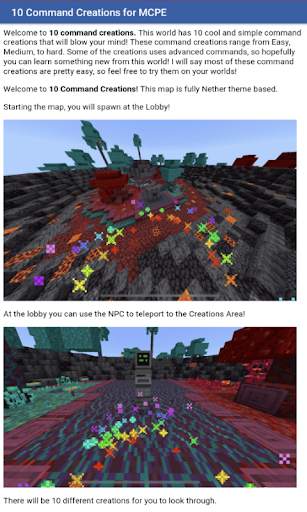 10 Command Creations for Minecraft PE screenshot 3