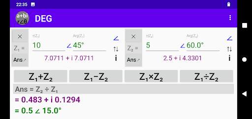 Complex Number Calculator - Rectangular | Polar скриншот 8