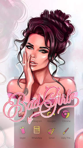 Pink Bad Girl Launcher screenshot 3