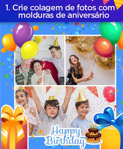 Vídeo de feliz aniversário com foto 🎈 screenshot 1