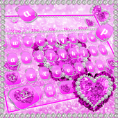 Lavender Diamond Rose Keyboard Theme icon