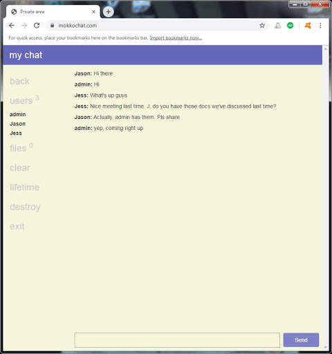 Mokkochat, private anonymous messenger screenshot 5