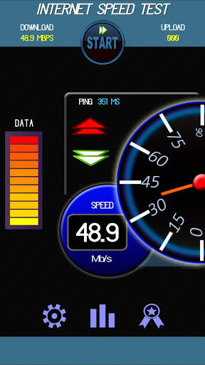 Internet wifi 3g 4g 5g speed test IP and ping screenshot 1