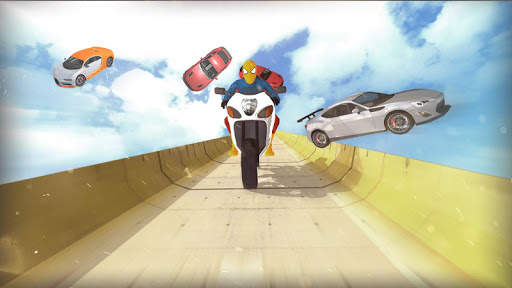 Super Hero Bike Mega Ramp screenshot 5