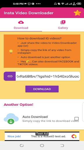 Video downloader for Instagram screenshot 1