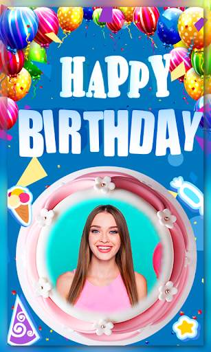 Photo On Birthday Cake : Photo Frames 3 تصوير الشاشة