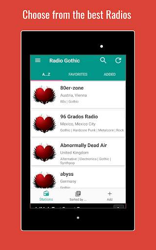 Radio Gothic - Gothic Music Radios Worldwide screenshot 8