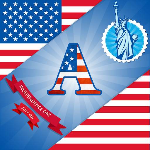 4th July DP Maker : American Flag Theme Alphabet screenshot 6