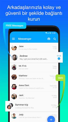 Mint Messenger - Chat And Sms screenshot 1