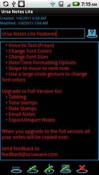 Ursa Notes Lite screenshot 6