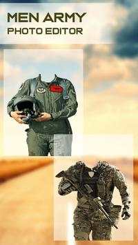 Men Army Suit Photo Editor 3 تصوير الشاشة