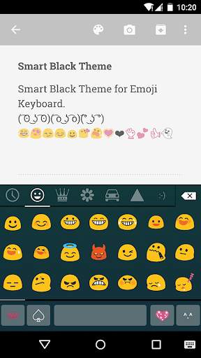 Smart Black Emoji Keyboard स्क्रीनशॉट 2