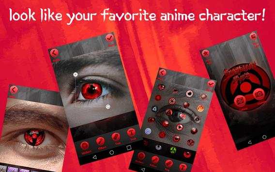 Sharingan Eyes Camera Editor - Eye Color Changer screenshot 1
