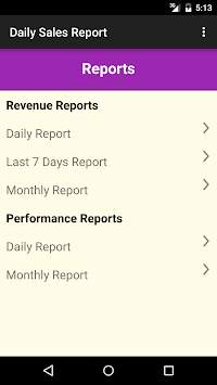Daily Sales Report screenshot 3