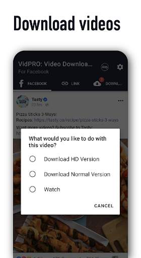 VidPRO: descargador de vídeos para Facebook screenshot 2