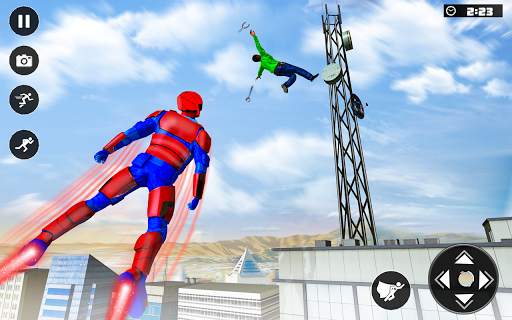 Light Flying Speed Superhero: Rescue Robot Games screenshot 6