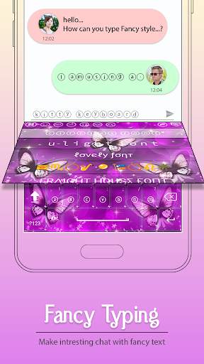 Neon Butterfly Keyboard screenshot 2