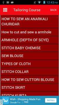 Tailoring Course скриншот 1