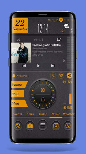 Тема DarkOrange для Total Launcher screenshot 2