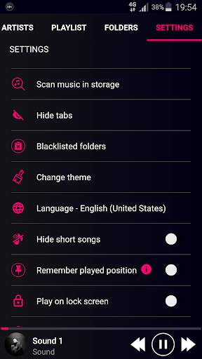 BlackPlayer - free mp3 player 7 تصوير الشاشة