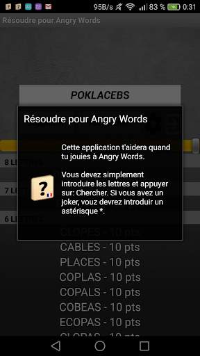 Résoudre pour Angry Words screenshot 2