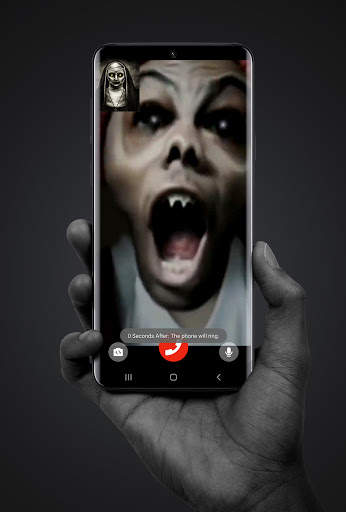 fake call scary face horor 666 creepy granny prank screenshot 2