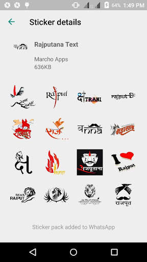 WAStickerApps - Rajput Sticker screenshot 2