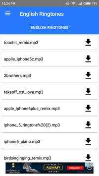 English Ringtones 3 تصوير الشاشة