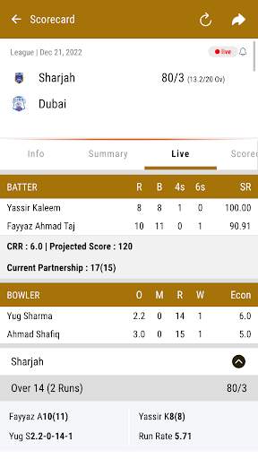 Emirates Cricket Board screenshot 3